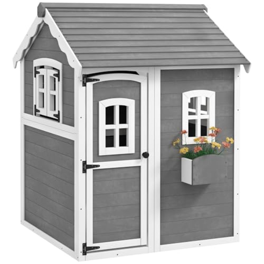Kids Outdoor Flooring - Rumah bermain kayu untuk anak usia