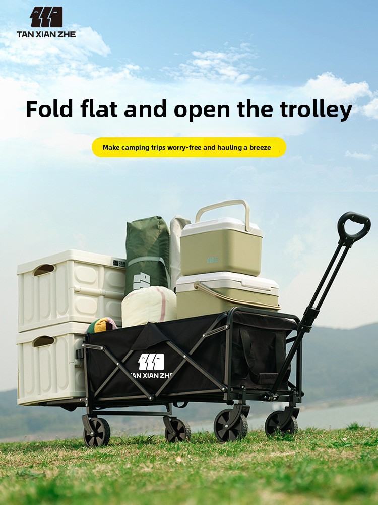 Kids Outdoor Wagon - Gerobak Lipat untuk Berkemah, Troli Utilitas