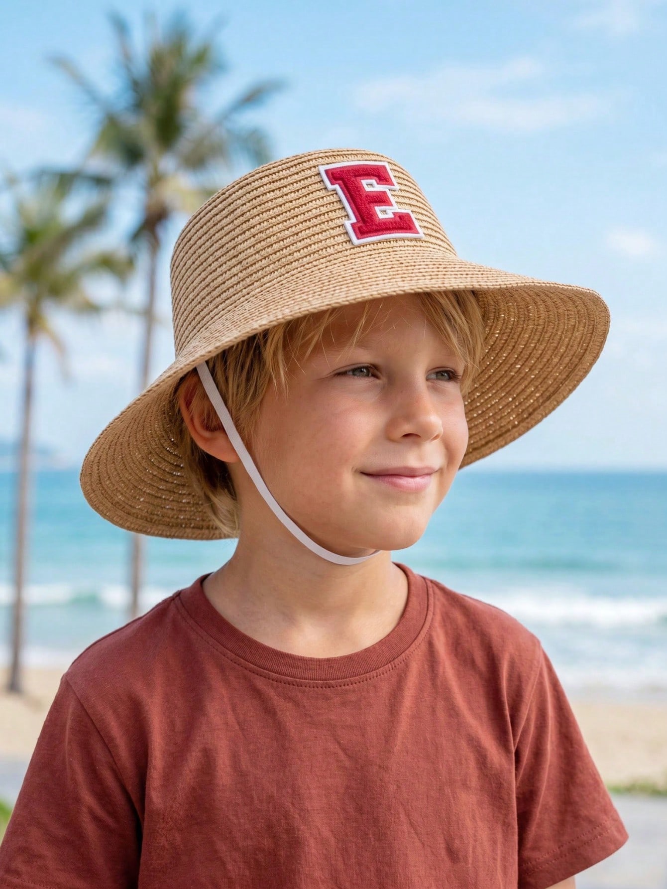 1 Buah Topi Jerami Kopi untuk  - Kids Outdoor Hat ulasan dan harga