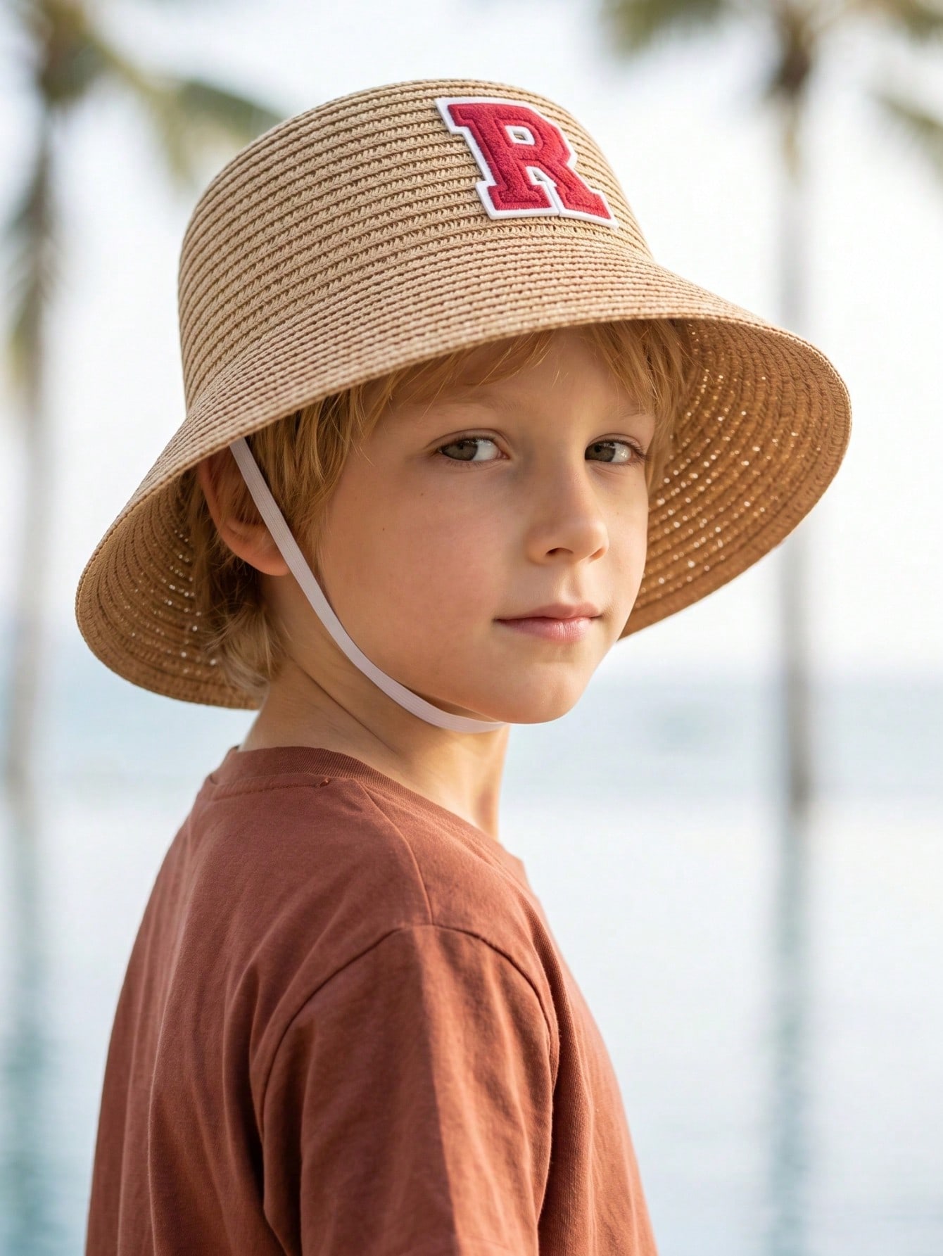 1 Buah Topi Jerami Kopi untuk  - Kids Outdoor Hat ulasan dan harga