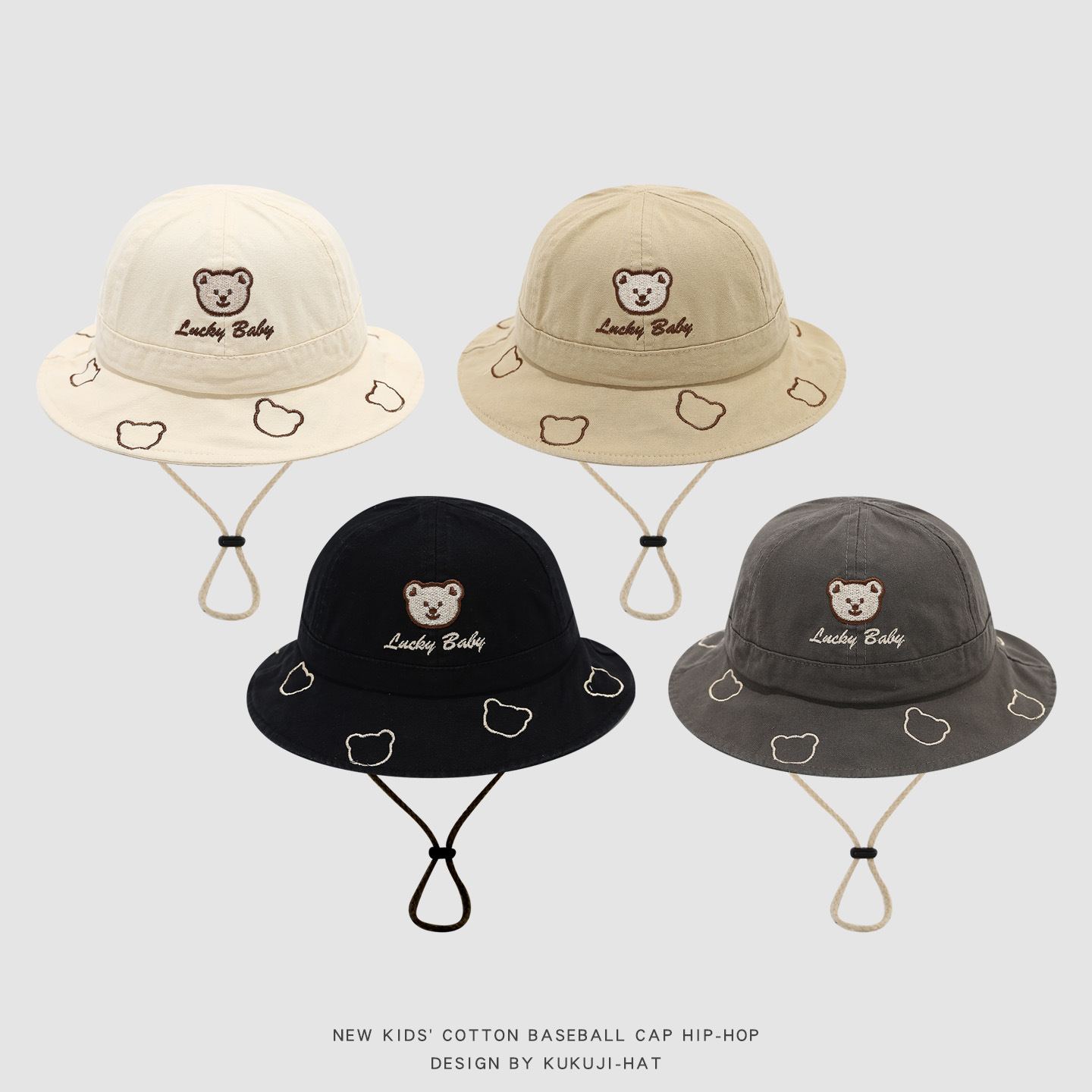 Topi Ember Bayi Beruang Kartun - Kids Outdoor Hat ulasan dan harga