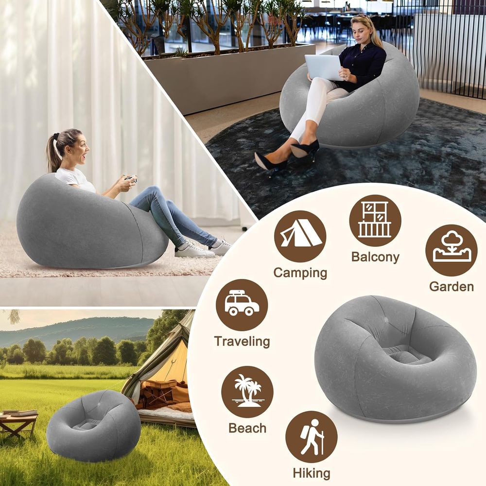 Kursi Bean Bag Tiup, Sofa Sant - Kids Outdoor Loungers ulasan dan harga