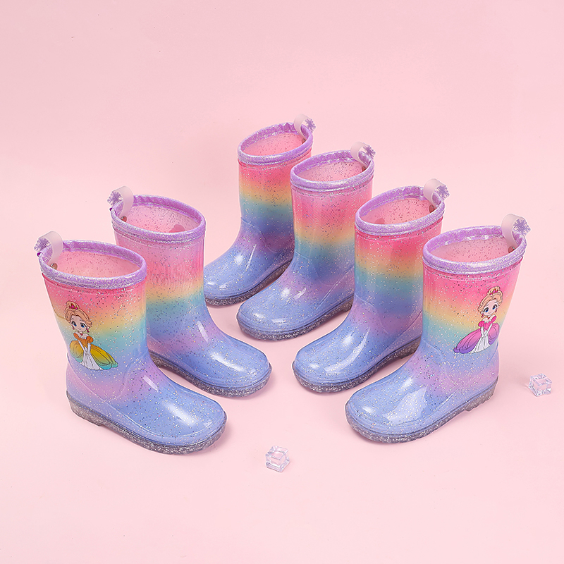 Sepatu Bot Hujan Glitter Pelan - Kids Outdoor Boots ulasan dan harga