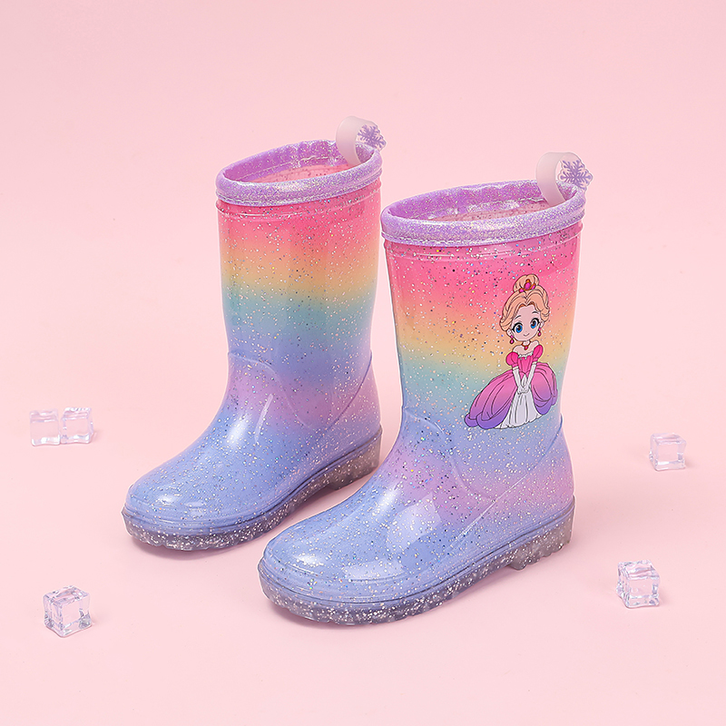 Sepatu Bot Hujan Glitter Pelan - Kids Outdoor Boots ulasan dan harga