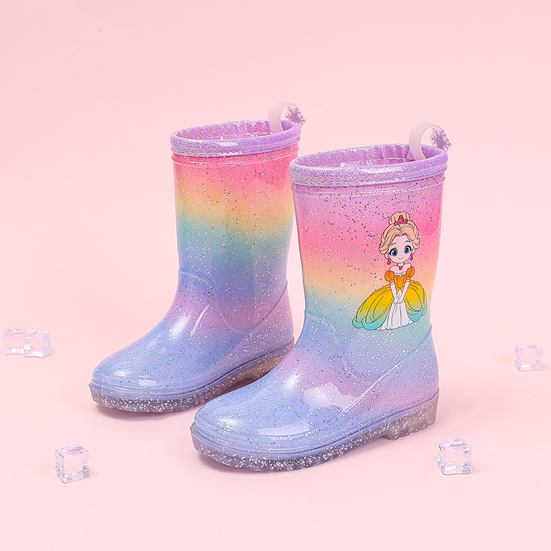 Sepatu Bot Hujan Glitter Pelan - Kids Outdoor Boots ulasan dan harga