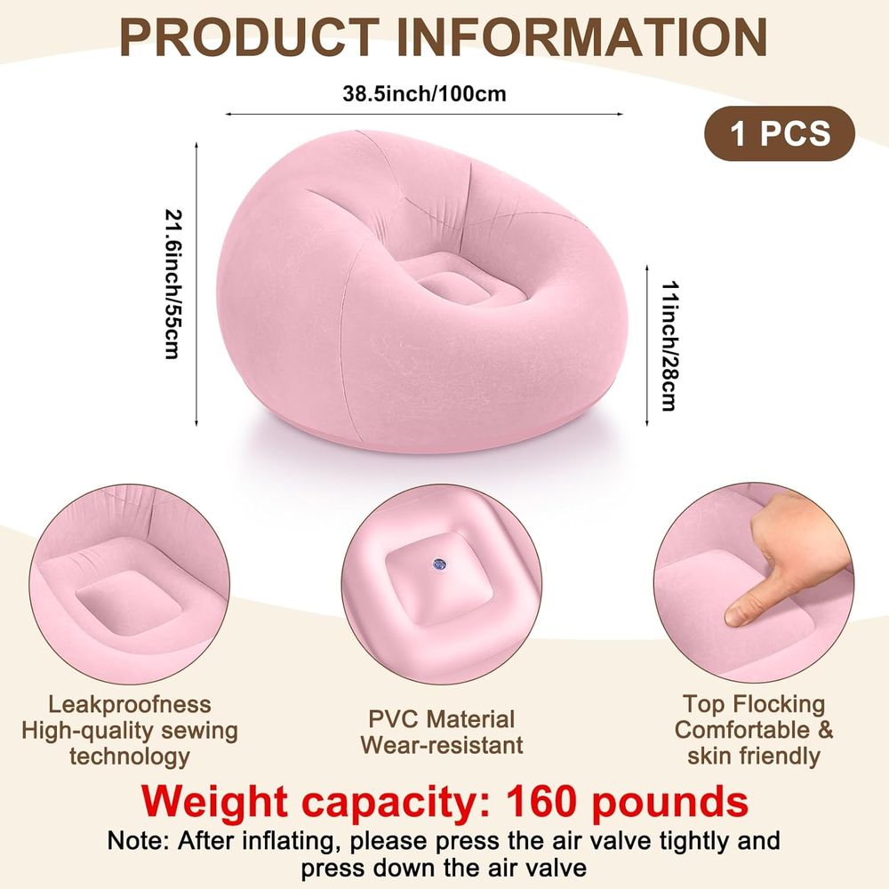 Kursi Bean Bag Tiup, Warna Mer - Kids Outdoor Loungers ulasan dan harga