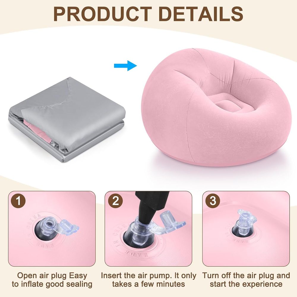 Kursi Bean Bag Tiup, Warna Mer - Kids Outdoor Loungers ulasan dan harga