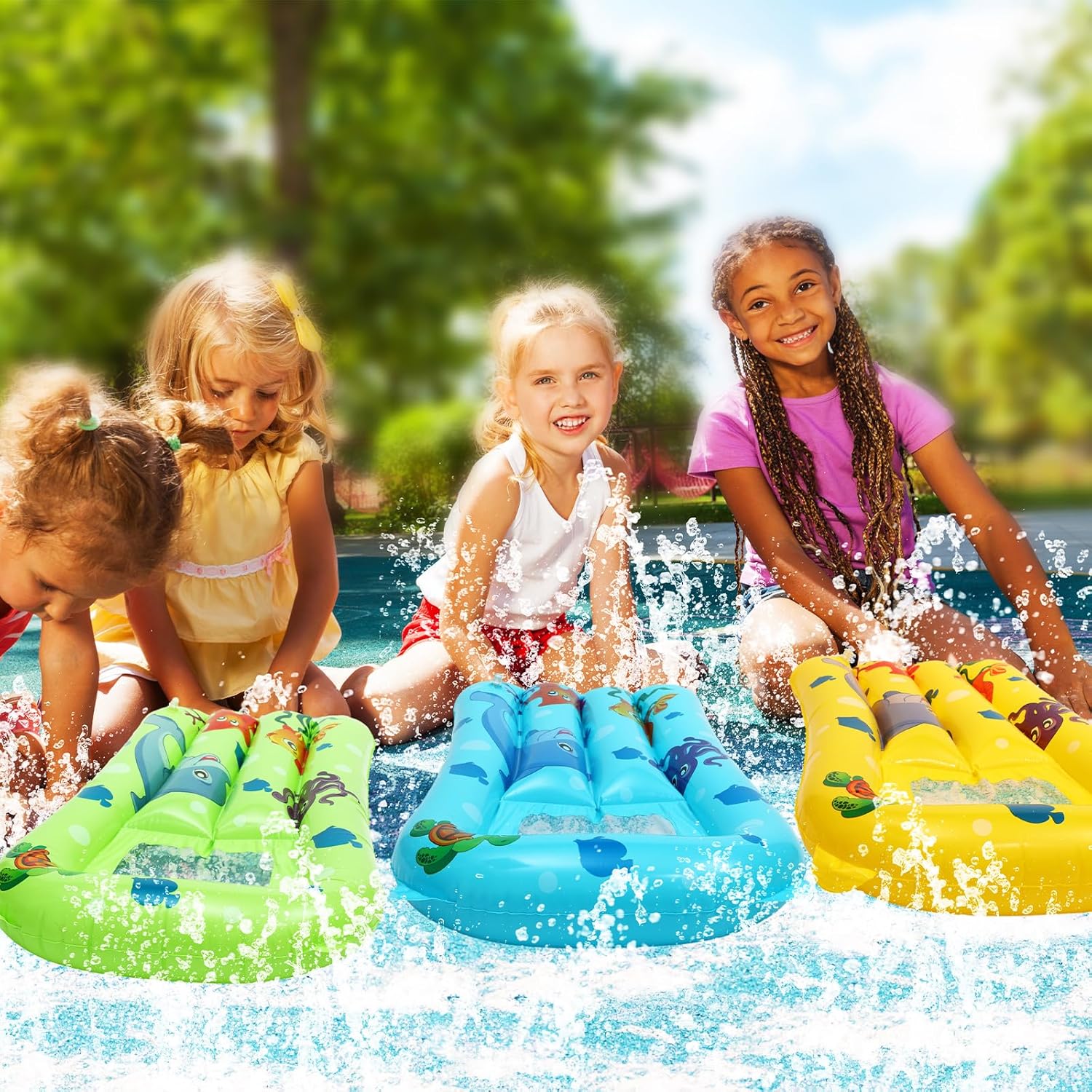 Pelampung Air Tiup Bentuk Cawa - Slip Slide Water Mat ulasan dan harga