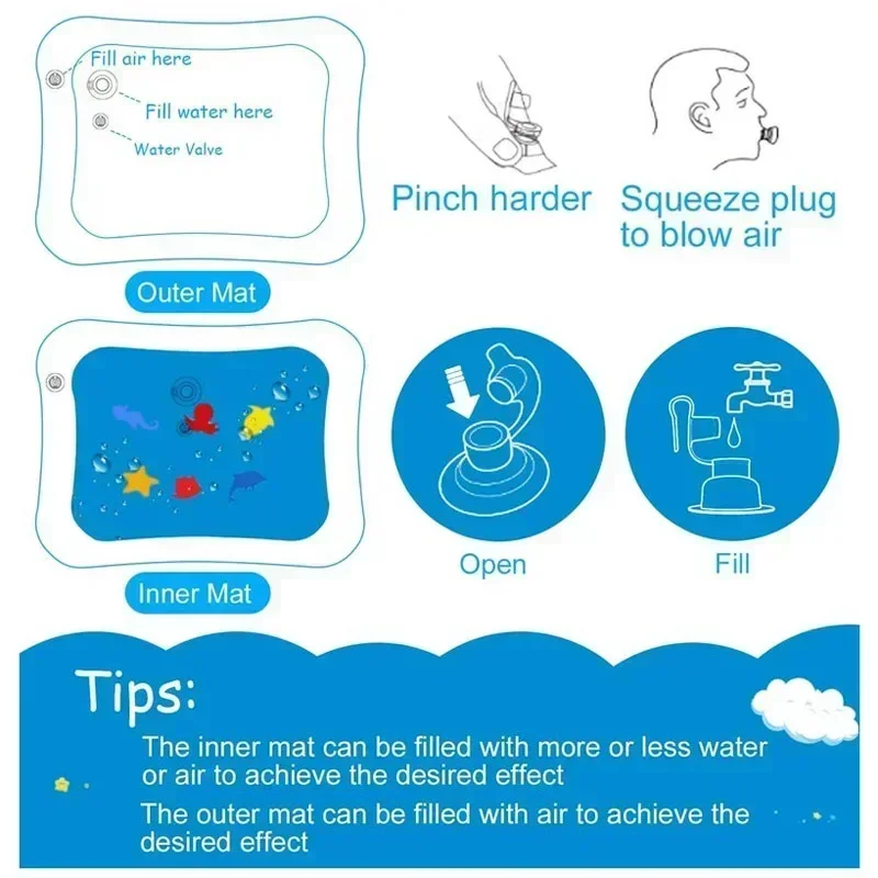 Tikar mainan air bayi, bantal  - Slip Slide Water Mat ulasan dan harga